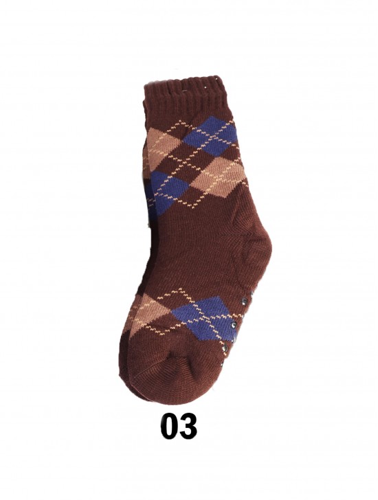 Indoor Men  Anti-Slippery  Slipper Socks W/ Argyle Patterns